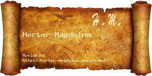 Herter Magdolna névjegykártya